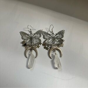 Butterfly crystal earrings